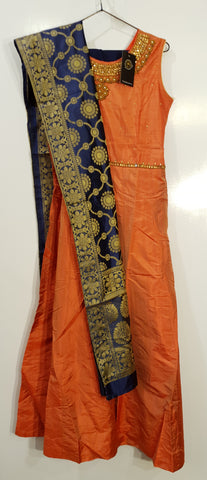 Taffeta Silk Gown with Banarai stole