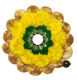 Medium Flower Mats with crystal diya