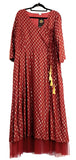 Maroon Angrakha Long Kurta