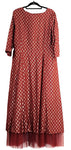 Maroon Angrakha Long Kurta