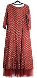 Maroon Angrakha Long Kurta