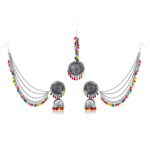 Multi Oxidised Tikka & Earrings
Set