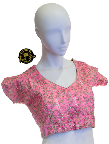 Pink Golden Bloom Blouse