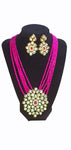 Long Necklace with Kundan Pendant