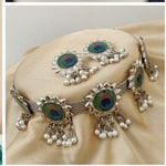 Peacock Choker/Necklace Earring Set.