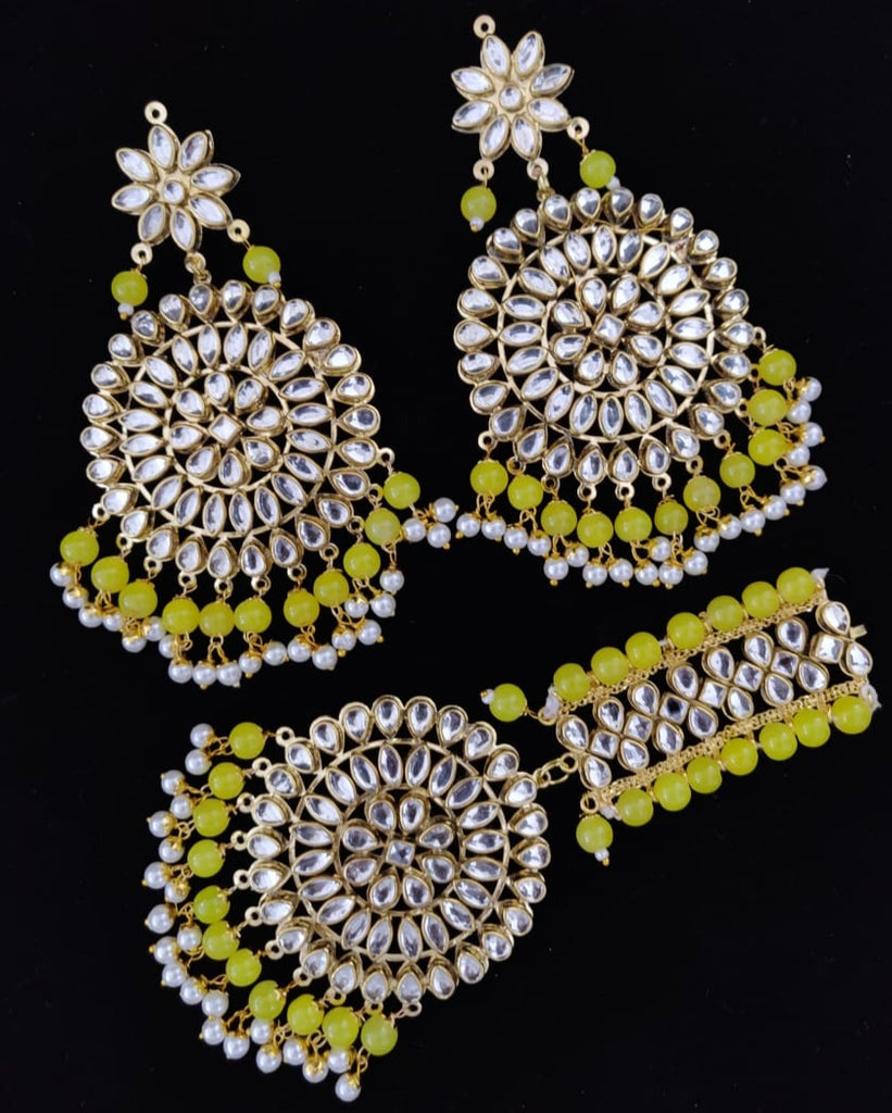 Indian earrings and tikka shop set