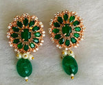 Earings with colourful drop