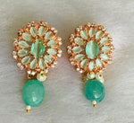 Earings with colourful drop