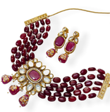 Kundan Beads Necklace Set