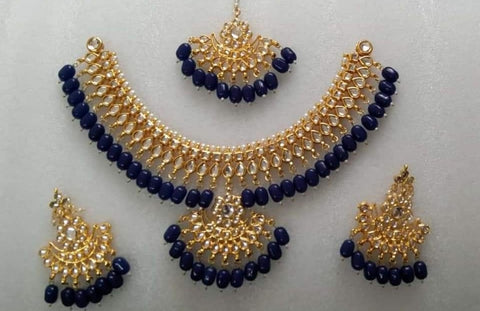 Necklace with Earrings and Tikka