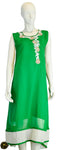 Georgette Green Kurti with Embroidery