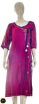 Maroon Angrakha Style kurta with Black Churidar