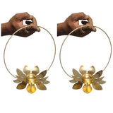 Golden Lotus Tea-Light Holder with Marigold String.
