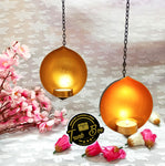 Lotus black & gold hanging Diya (1pc)