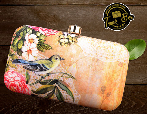 Gazing bird in the arvo sky Clutch